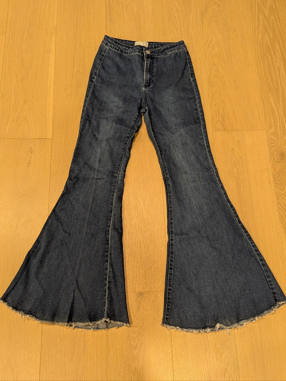 Women’s Dark Blue Flared Jeans - Classic High-Rise Bell Bottom
